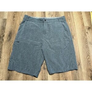Abbot Main Shorts Men's Size 34 Gray Chino Shorts Flat Front Pockets